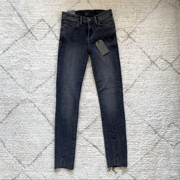 NWT AllSaints Grace Split Ankle Jeans Washed Black Size 25 - Picture 4 of 9